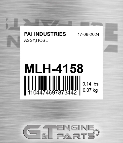 MLH-4158 Assy,hose