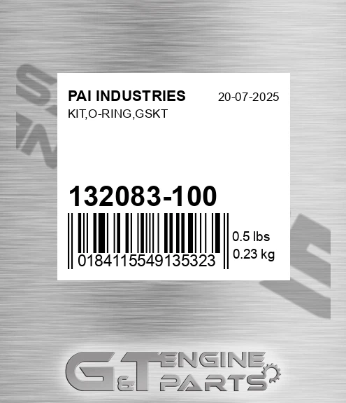 132083-100 Kit,o-ring,gskt