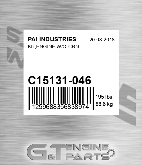 C15131-046 Kit,engine,w/o-crn for PAI INDUSTRIES
