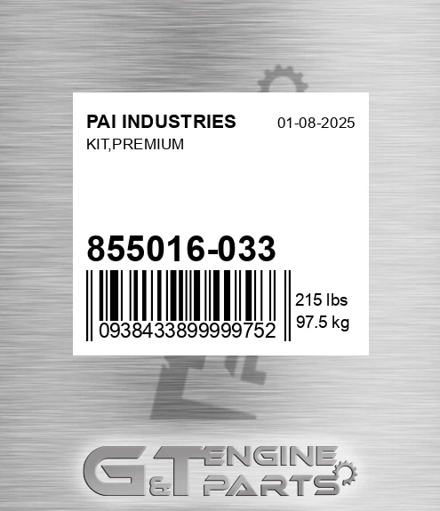 855016-033 Kit,premium for PAI INDUSTRIES