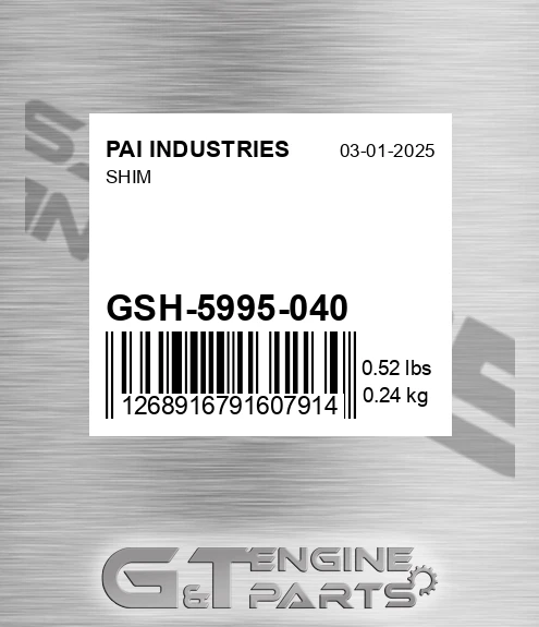 GSH-5995-040 Shim