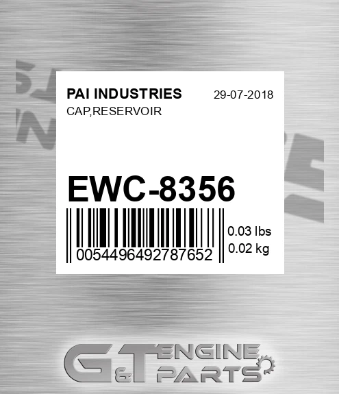 EWC-8356 Cap,reservoir