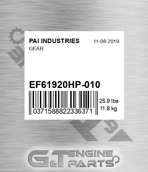 EF61920HP-010 Gear