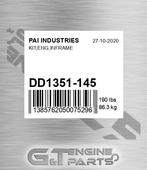 DD1351-145 Kit,eng,inframe