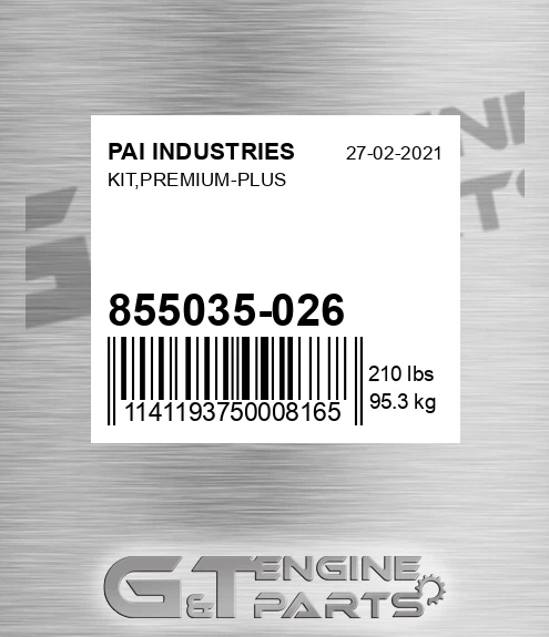 855035-026 Kit,premium-plus for PAI INDUSTRIES