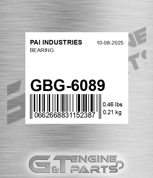 GBG-6089 Bearing for PAI INDUSTRIES