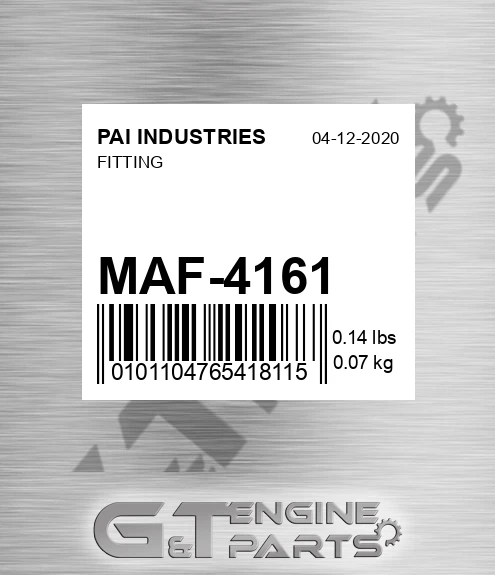 MAF-4161 Fitting
