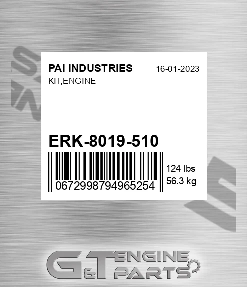 ERK-8019-510 Kit,engine for PAI INDUSTRIES