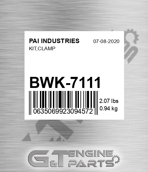 BWK-7111 Kit,clamp
