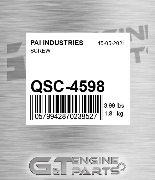 QSC-4598 Screw