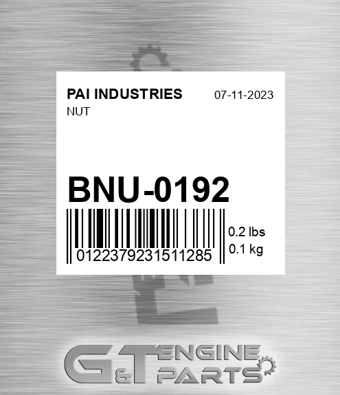 BNU-0192 Nut