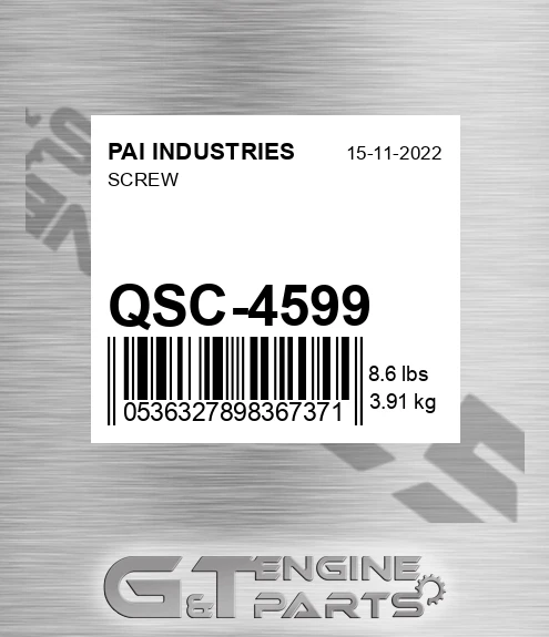 QSC-4599 Screw