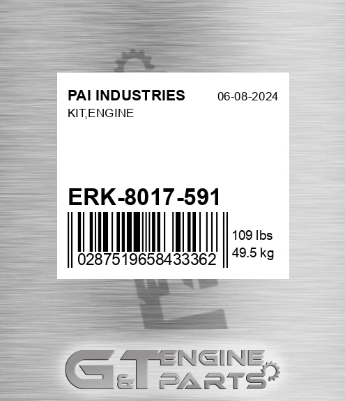 ERK-8017-591 Kit,engine for PAI INDUSTRIES