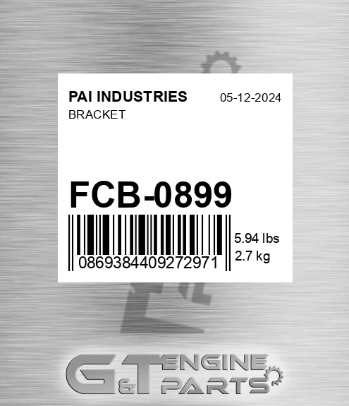 FCB-0899 Bracket for PAI INDUSTRIES