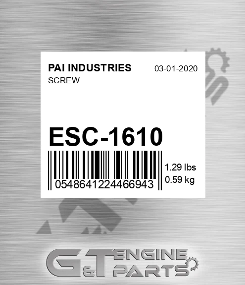 ESC-1610 Screw