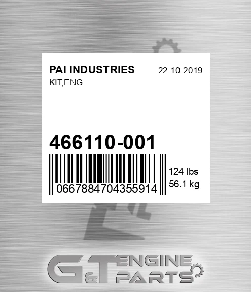 466110-001 Kit,eng for PAI INDUSTRIES