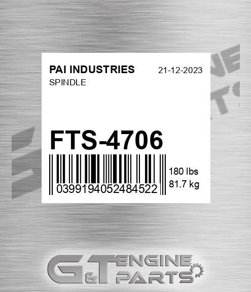 FTS-4706 Spindle