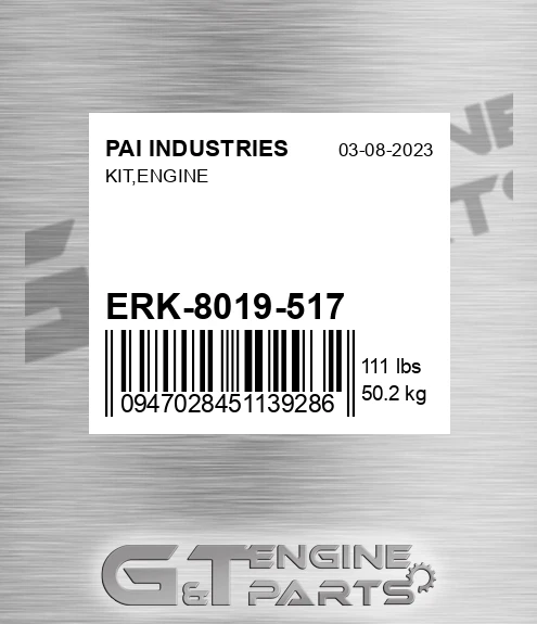 ERK-8019-517 Kit,engine for PAI INDUSTRIES