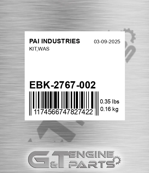 EBK-2767-002 Kit,was