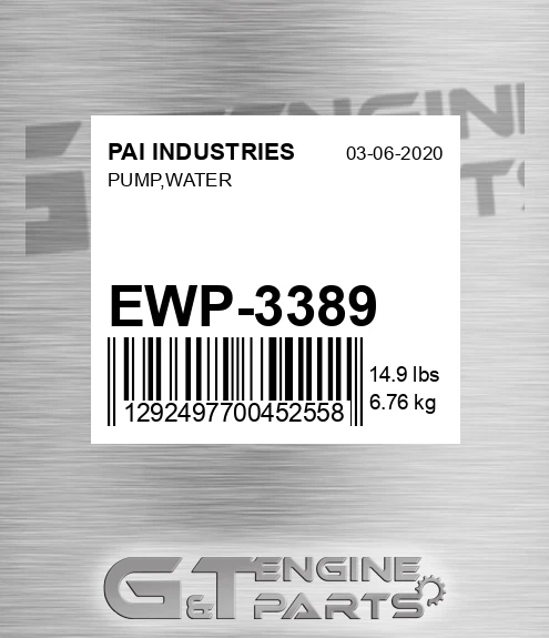 EWP-3389 Pump,water