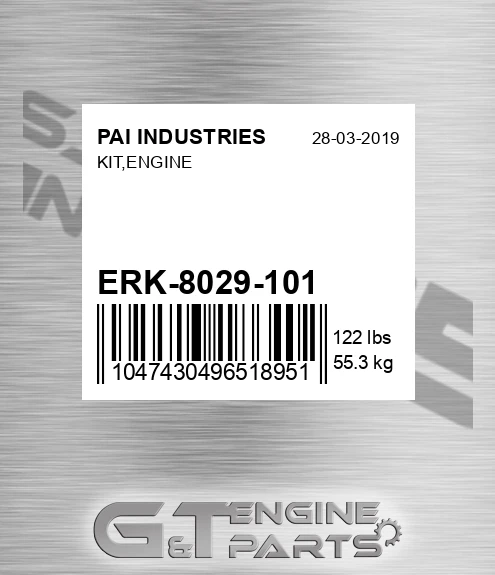 ERK-8029-101 Kit,engine for PAI INDUSTRIES