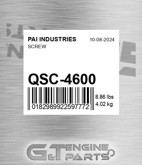 QSC-4600 Screw