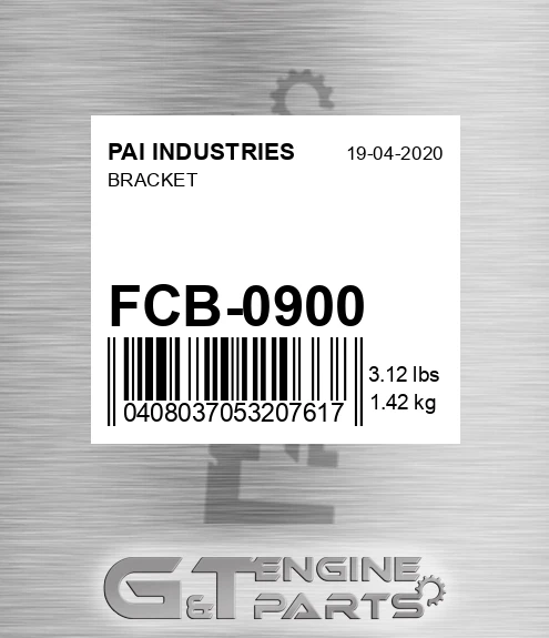 FCB-0900 Bracket for PAI INDUSTRIES