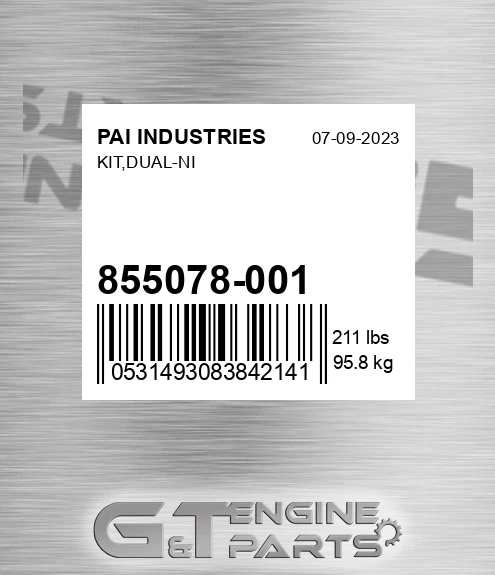 855078-001 Kit,dual-ni for PAI INDUSTRIES