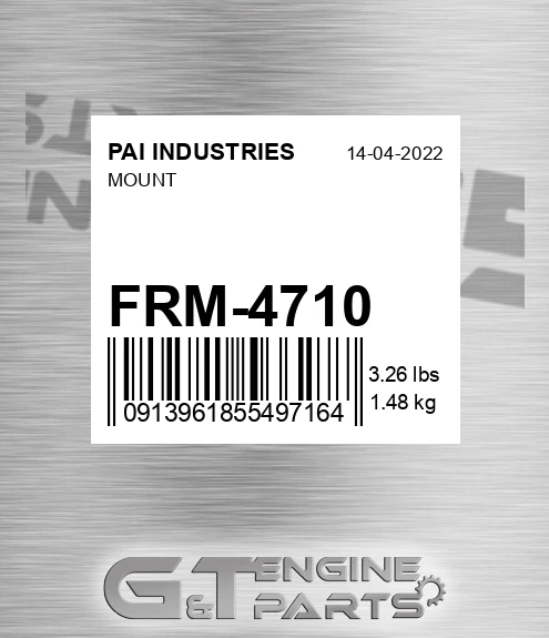 FRM-4710 Mount for PAI INDUSTRIES