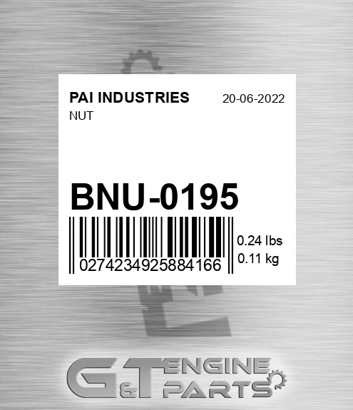BNU-0195 Nut