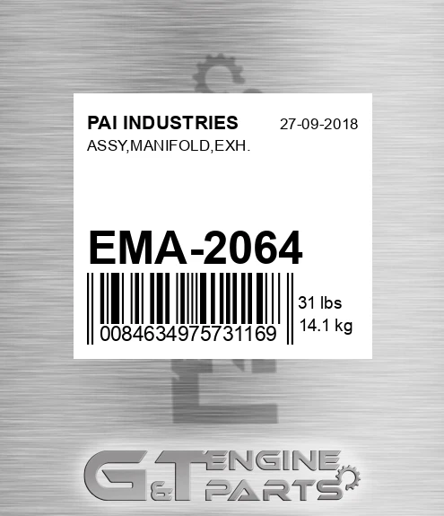 EMA-2064 Assy,manifold,exh.
