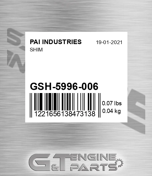 GSH-5996-006 Shim