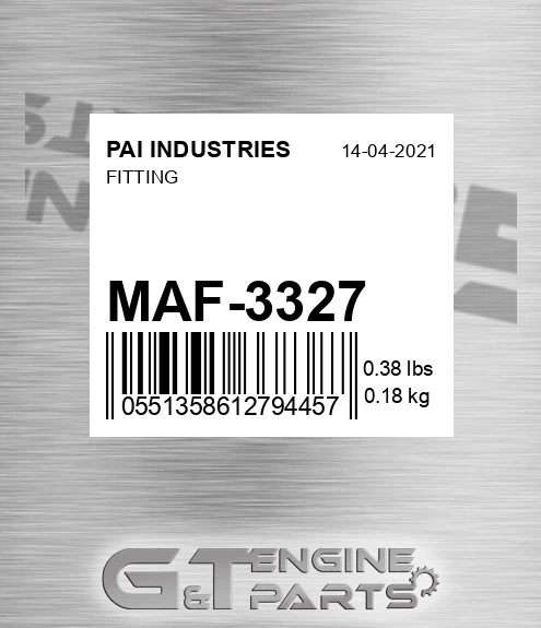MAF-3327 Fitting