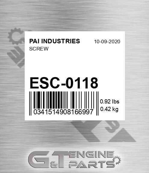 ESC-0118 Screw