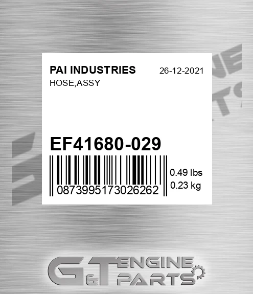 EF41680-029 Hose,assy for PAI INDUSTRIES