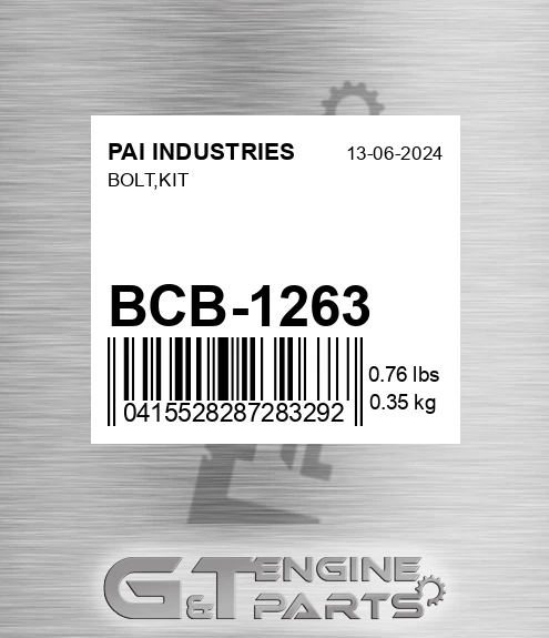 BCB-1263 Bolt,kit