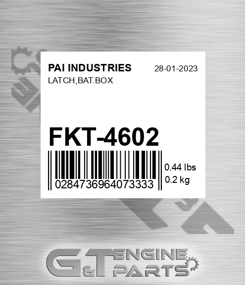 FKT-4602 Latch,bat.box for PAI INDUSTRIES