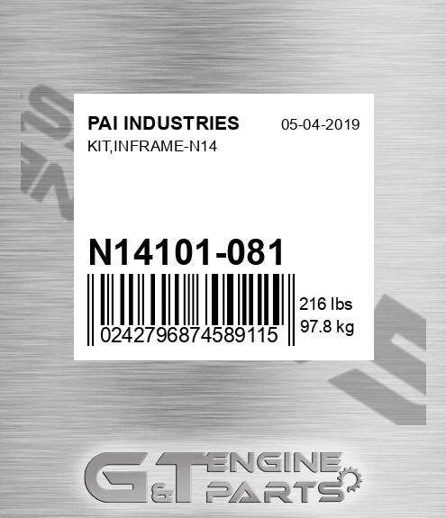 N14101-081 Kit,inframe-n14