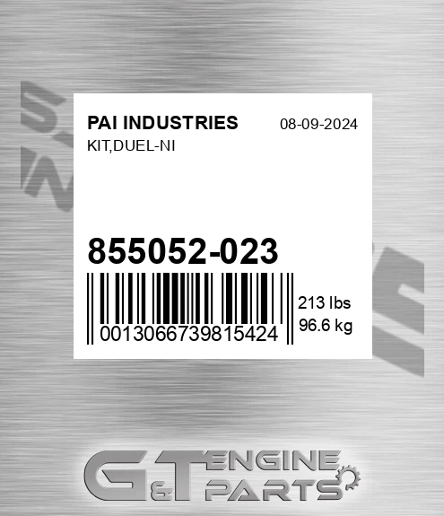 855052-023 Kit,duel-ni for PAI INDUSTRIES