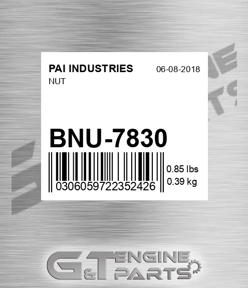 BNU-7830 Nut