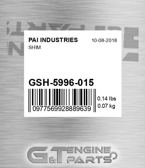 GSH-5996-015 Shim