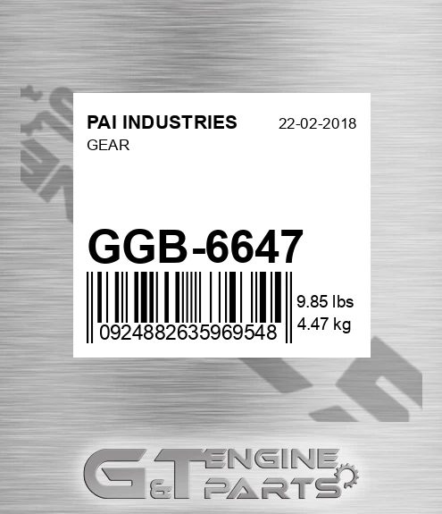 GGB-6647 Gear