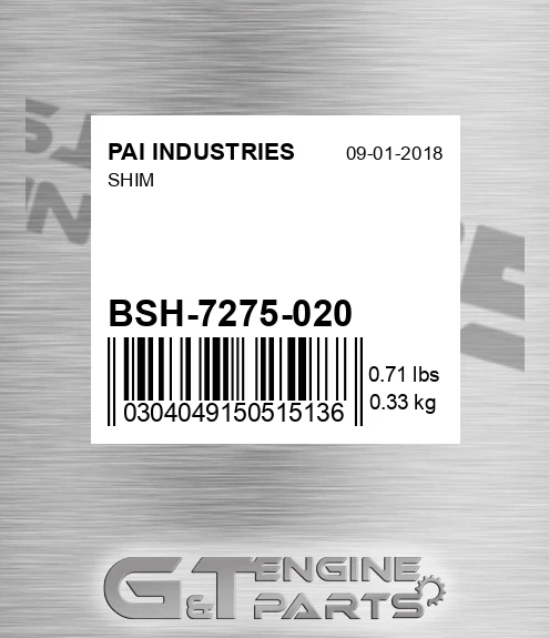 BSH-7275-020 Shim