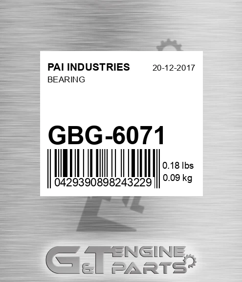 GBG-6071 Bearing