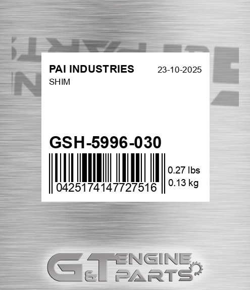 GSH-5996-030 Shim