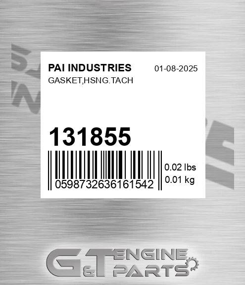 131855 Gasket,hsng.tach for PAI INDUSTRIES