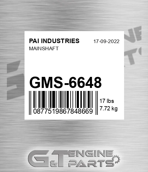 GMS-6648 Mainshaft