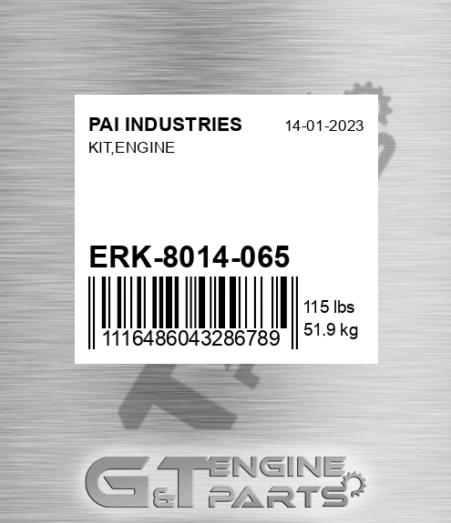 ERK-8014-065 Kit,engine for PAI INDUSTRIES