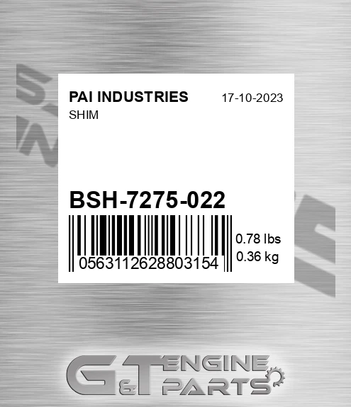 BSH-7275-022 Shim