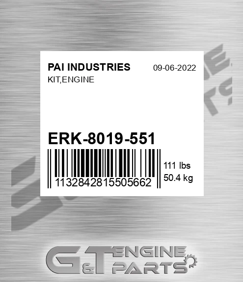 ERK-8019-551 Kit,engine for PAI INDUSTRIES